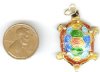 1 35x21mm Red Cloisonné Turtle Pendant